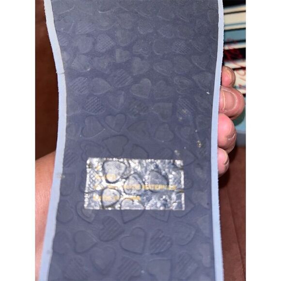 Brighton Women's Size 8 Navy Wedge Flip Flops Starfish Adornment - Picture 6 of 7